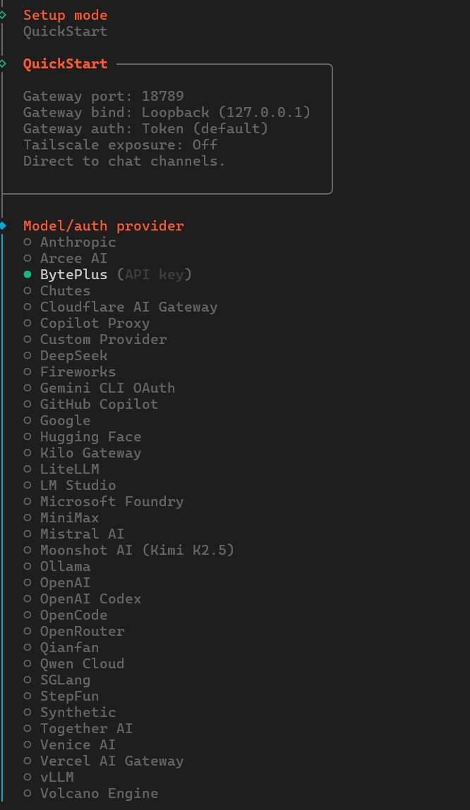 openclaw model选择