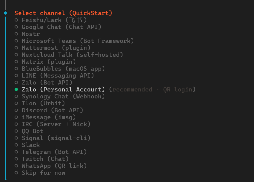 select channel